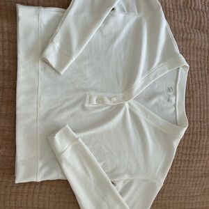 Gilly Hicks Cream Ribbed Skirt